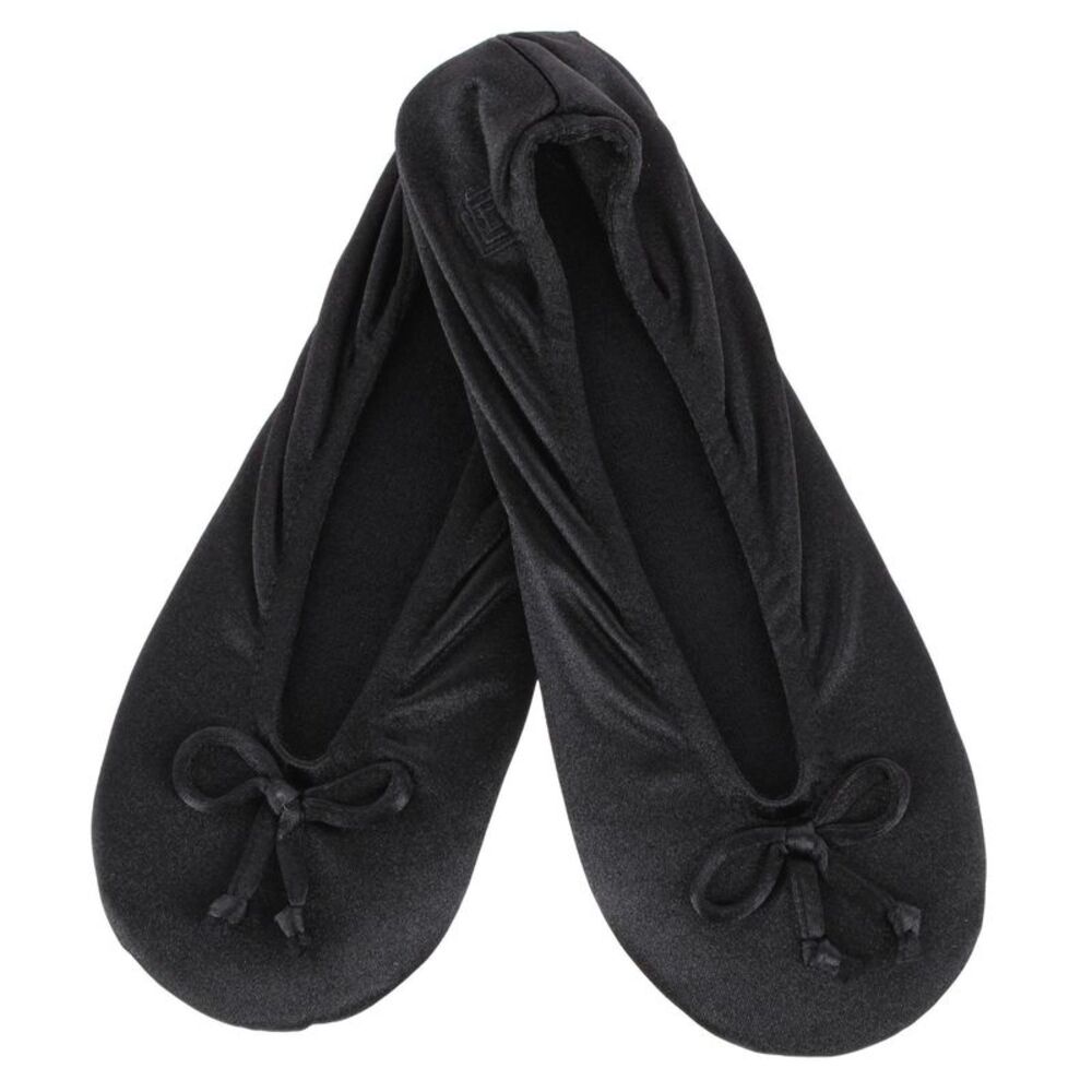 Isotoner Women's Satin Classic Ballerina Slippers